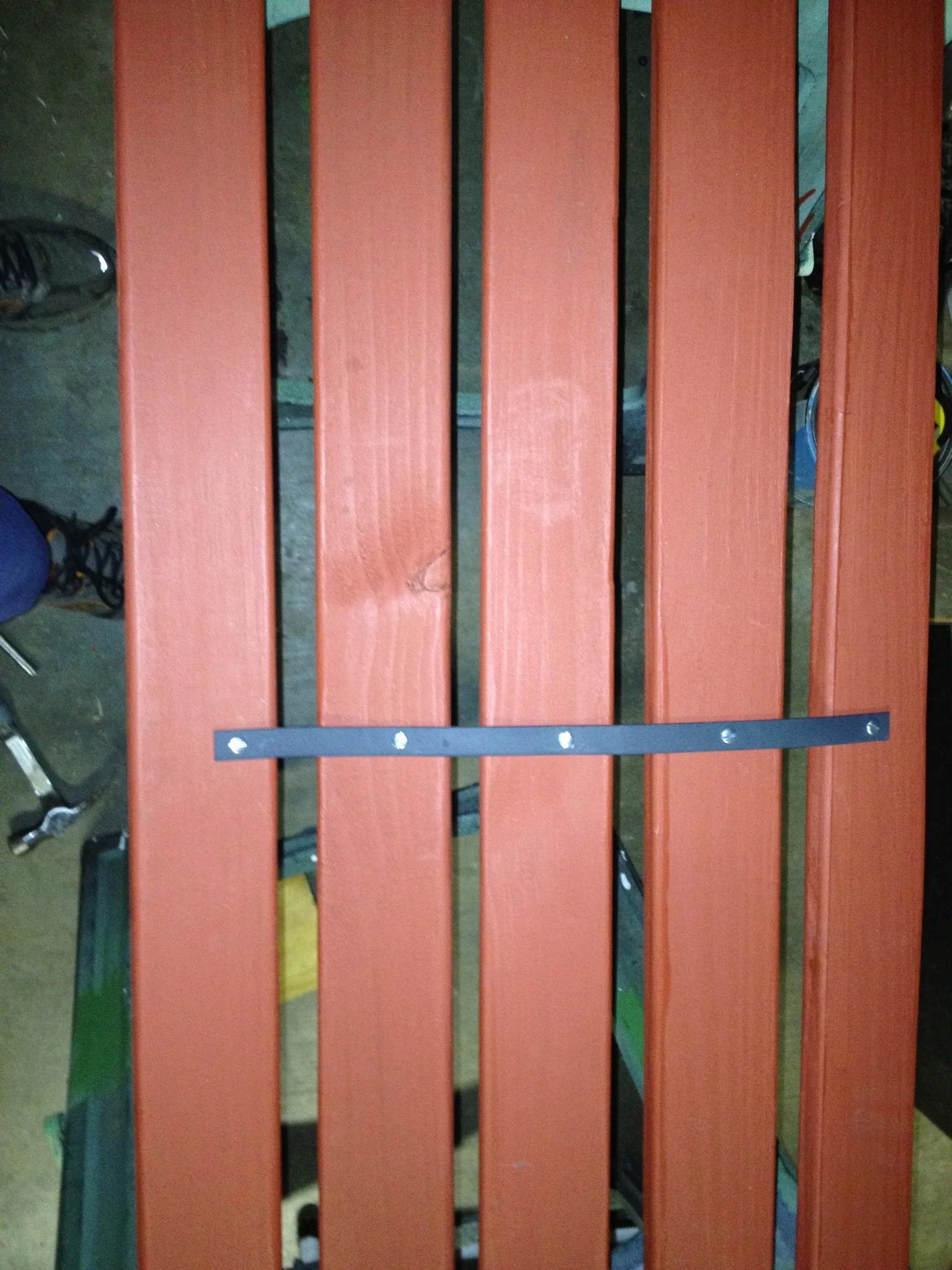Outdoor Bench Restoration - Repair detail