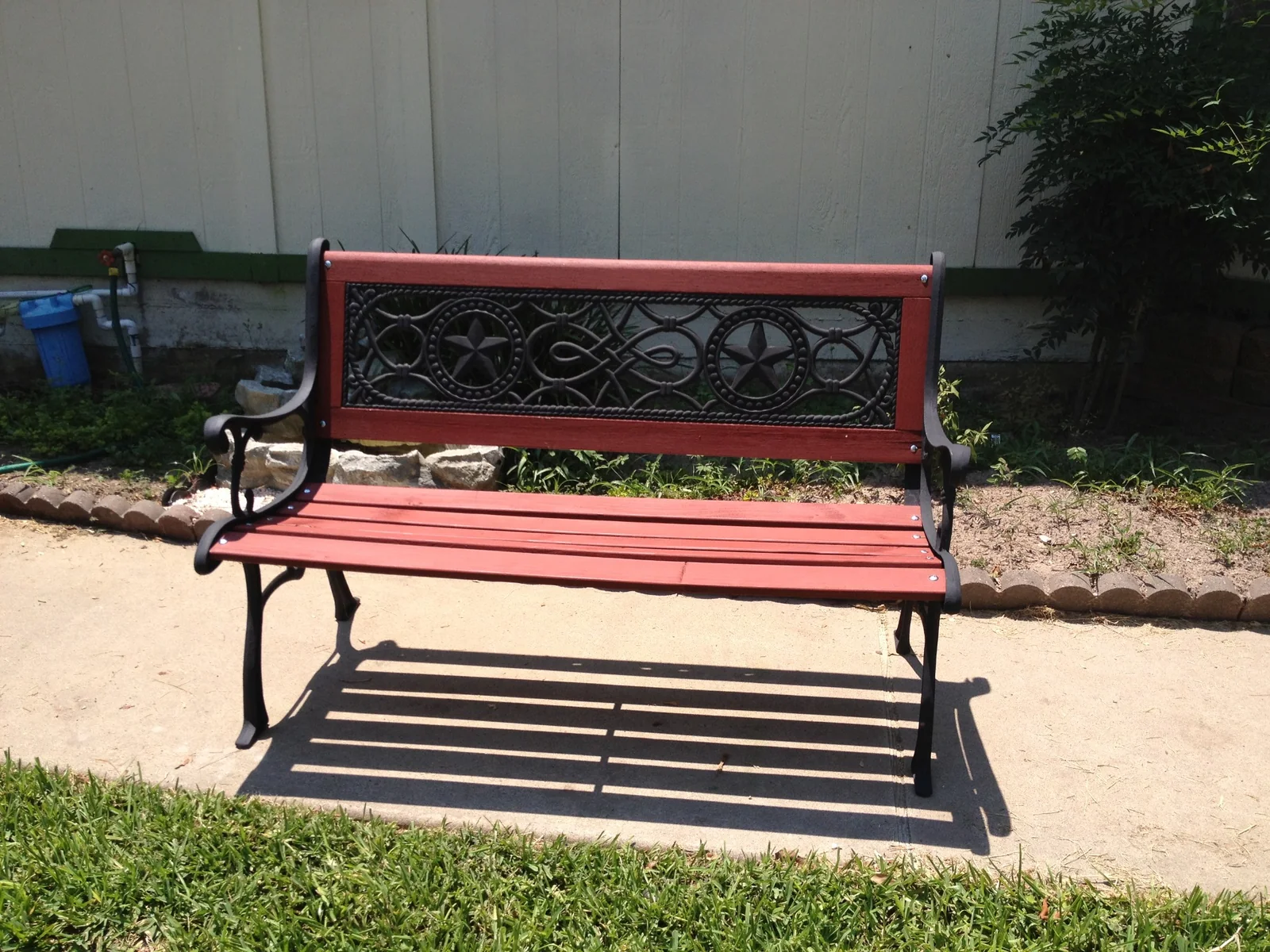 Restored outdoor bench