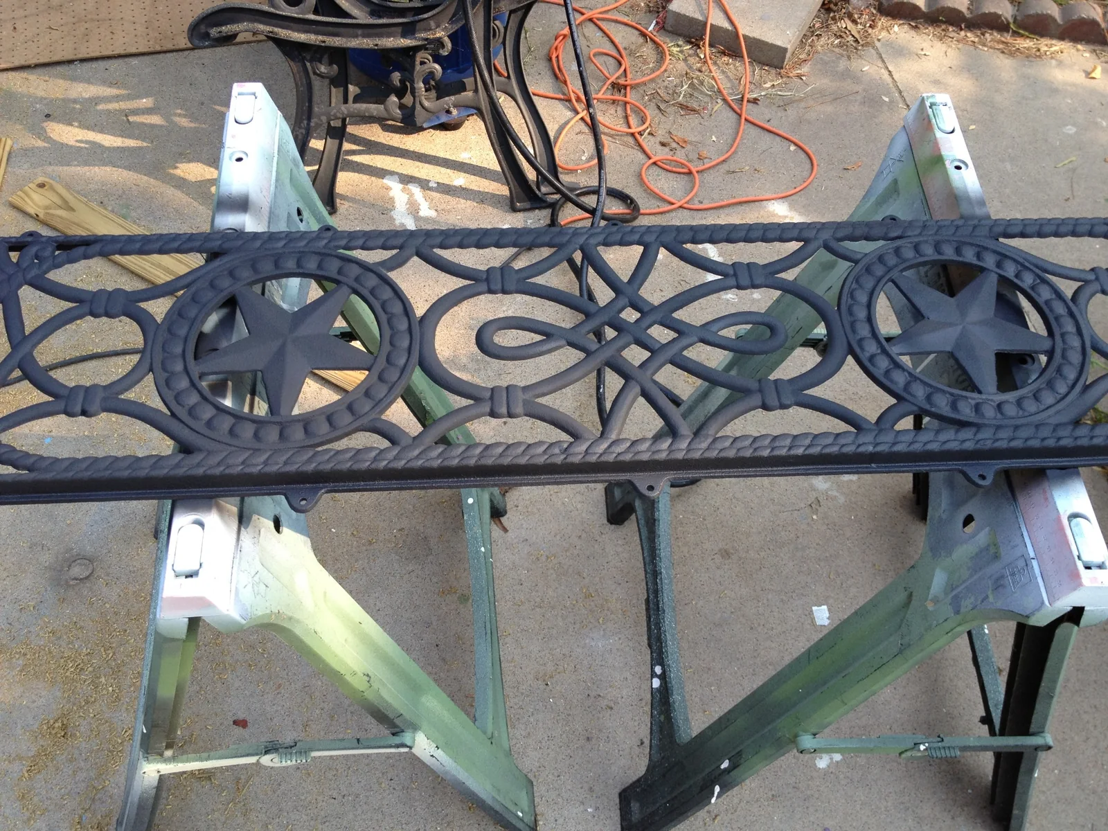 Outdoor Bench Restoration - Refinished slats