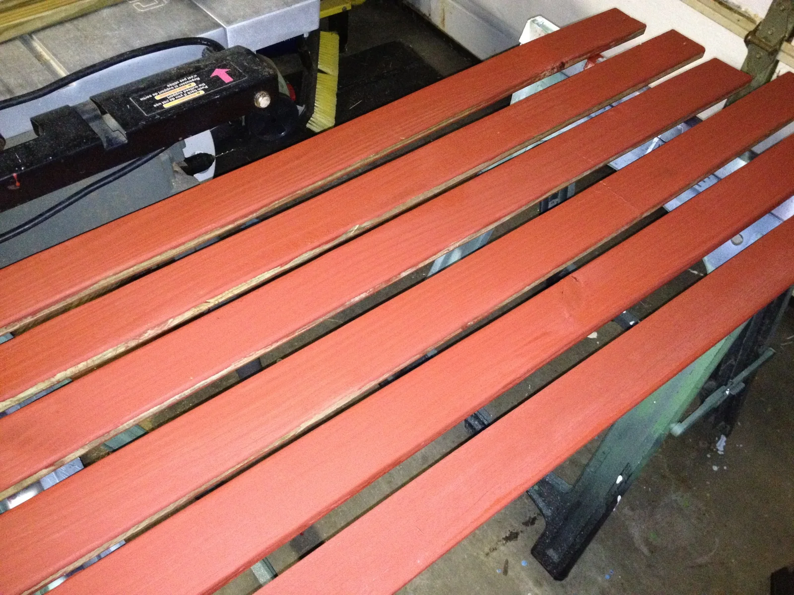 Outdoor Bench Restoration - Finished detail