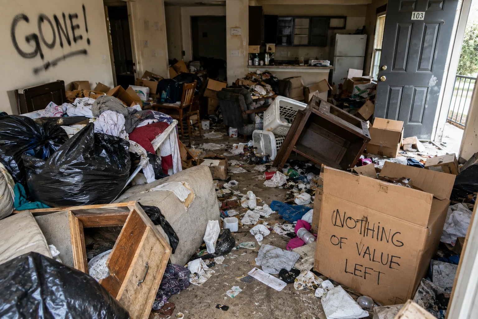 After-eviction rental property cleanout