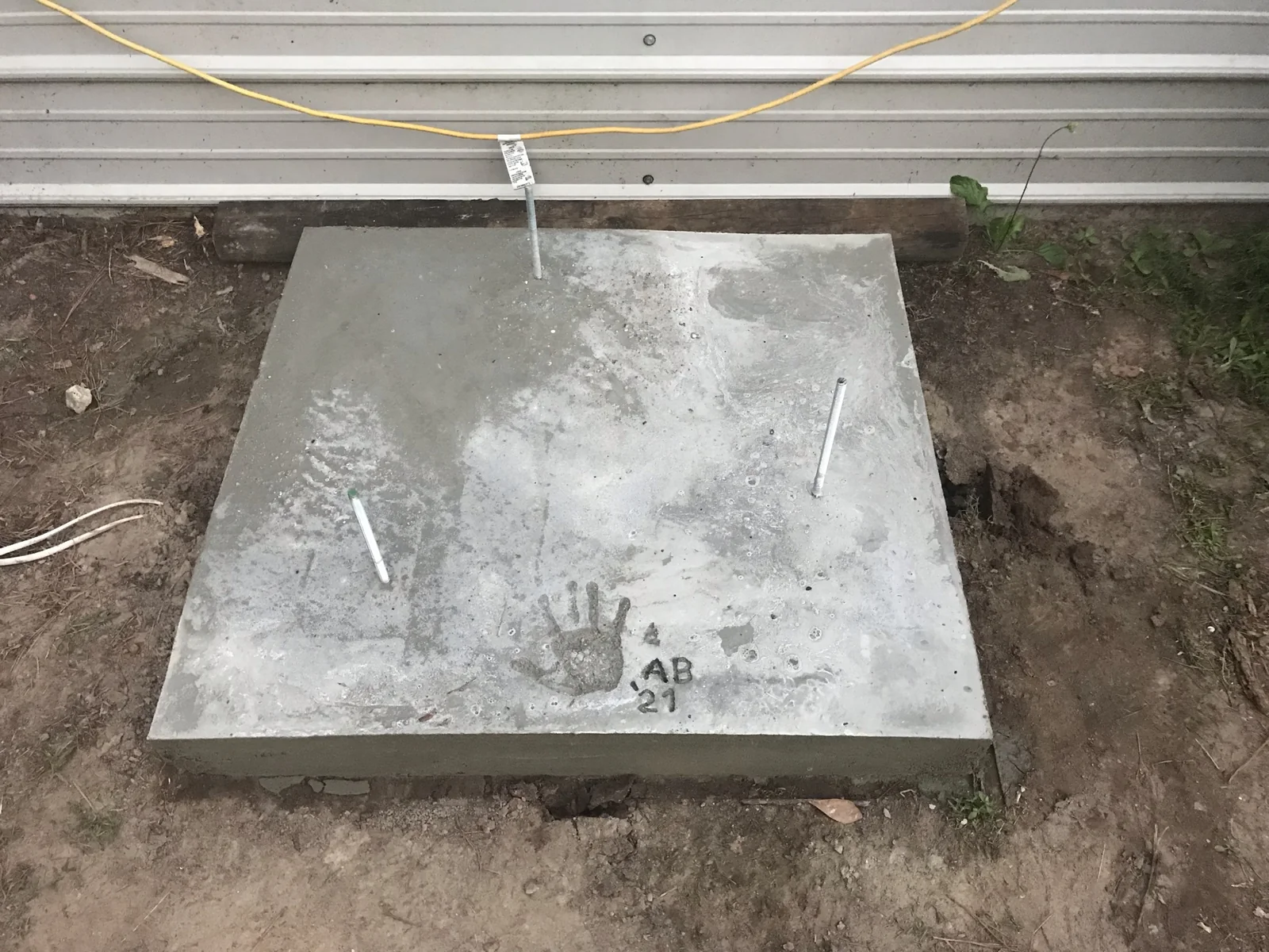 Small concrete pad